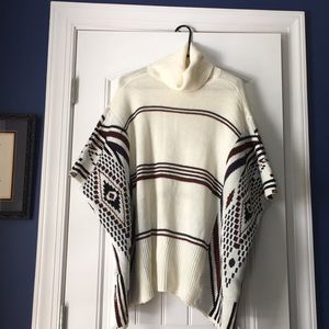 Cream Turtle Neck Cotton Sweater